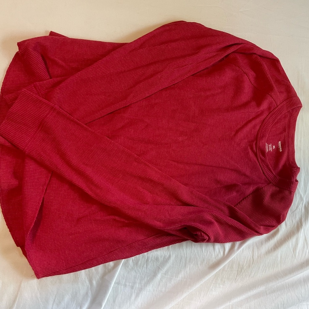 Sonoma Red Waffle Long Sleeve Size XL, Never worn